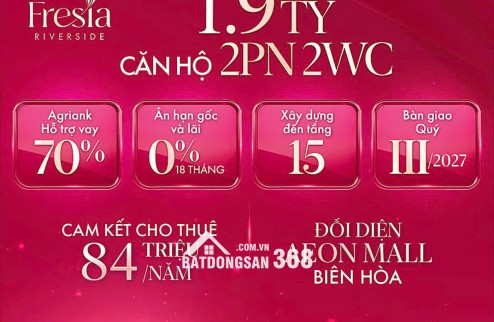 CĂN HỘ CAO NHẤT TP BIÊN HÒA 30 TẦNG VIEW SÔNG ĐỒNG NAI ĐỐI DIỆN AEON MALL ĐANG XÂY DỰNG